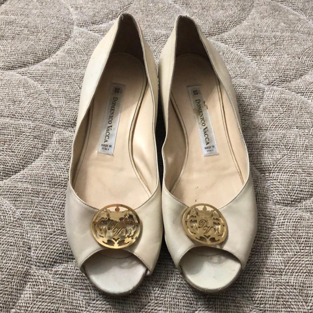 Domenico Vacca Flats With Gold Logo Size 40